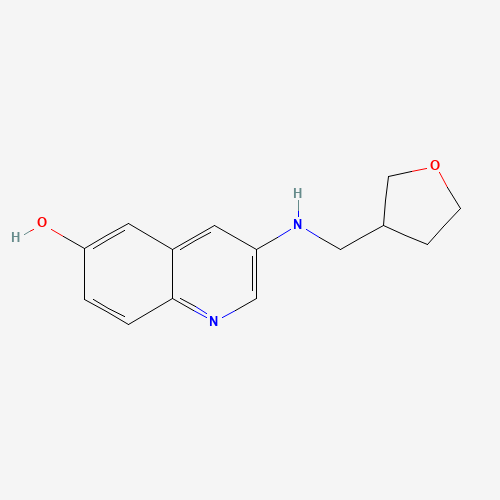 3-(oxolan-3-ylmethylamino)quinolin-6-ol (CAS: 1427473-90-2) - Chemical Structure and Molecular Formula 