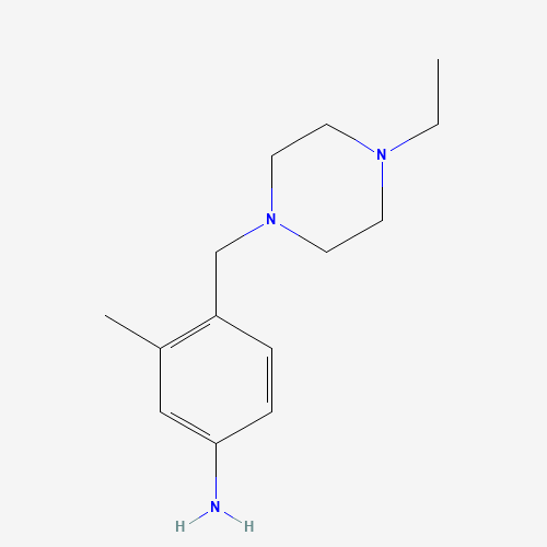 4-[(4-ethylpiperazin-1-yl)methyl]-3-methylaniline (CAS: 853297-52-6) - Chemical Structure and Molecular Formula 