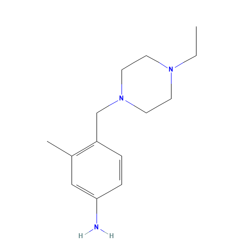4-[(4-ethylpiperazin-1-yl)methyl]-3-methylaniline (CAS: 853297-52-6) - Chemical Structure and Molecular Formula 