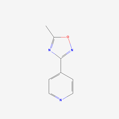 5-methyl-3-pyridin-4-yl-1,2,4-oxadiazole (CAS: 10350-70-6) - Chemical Structure and Molecular Formula 