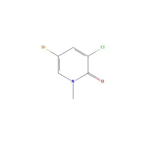 5-bromo-3-chloro-1-methylpyridin-2-one (CAS: 889865-52-5) - Chemical Structure and Molecular Formula 