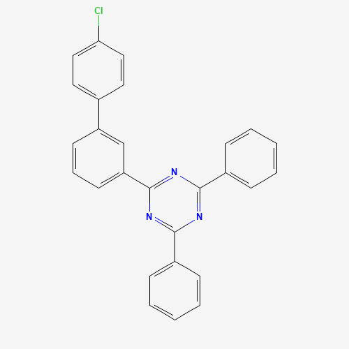 2-[3-(4-chlorophenyl)phenyl]-4,6-diphenyl-1,3,5-triazine (CAS: 1443049-85-1) - Chemical Structure and Molecular Formula 