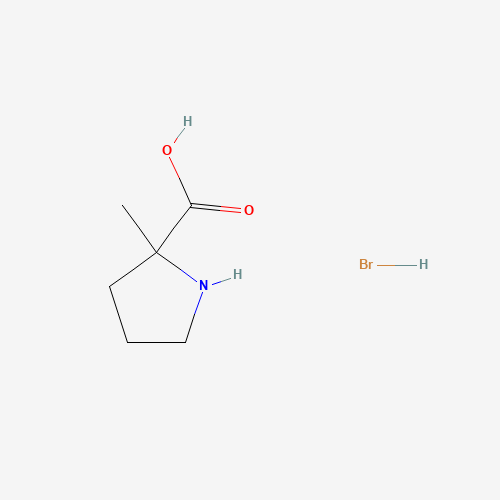 2-methylpyrrolidine-2-carboxylic acid;hydrobromide (CAS: 1346136-61-5) - Chemical Structure and Molecular Formula 
