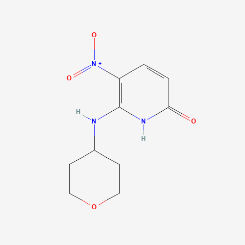 5-nitro-6-(oxan-4-ylamino)-1H-pyridin-2-one (CAS: 1217349-86-4) - Chemical Structure and Molecular Formula 
