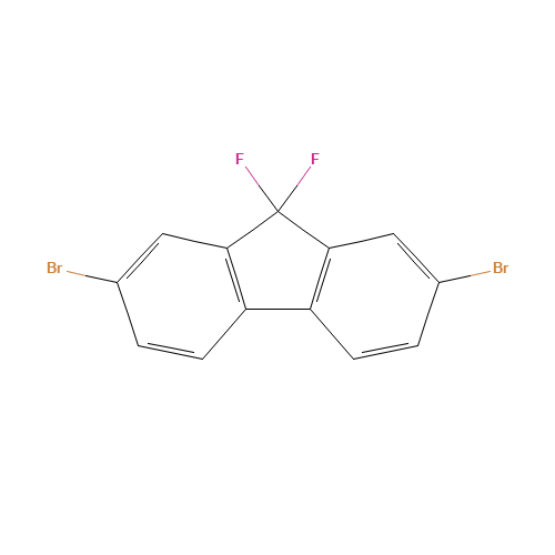 2,7-dibromo-9,9-difluorofluorene (CAS: 1229603-71-7) - Chemical Structure and Molecular Formula 