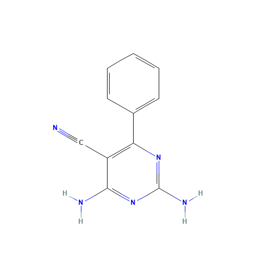 2,4-diamino-6-phenylpyrimidine-5-carbonitrile (CAS: 70183-20-9) - Chemical Structure and Molecular Formula 