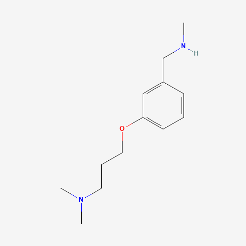 N,N-dimethyl-3-[3-(methylaminomethyl)phenoxy]propan-1-amine (CAS: 910037-03-5) - Chemical Structure and Molecular Formula 