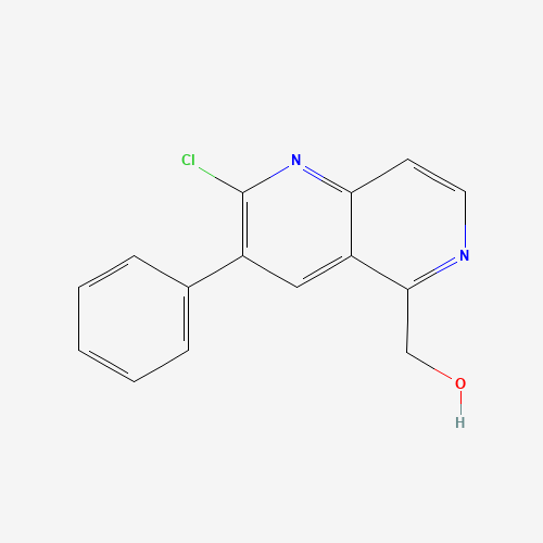 (2-chloro-3-phenyl-1,6-naphthyridin-5-yl)methanol (CAS: 1238324-20-3) - Chemical Structure and Molecular Formula 