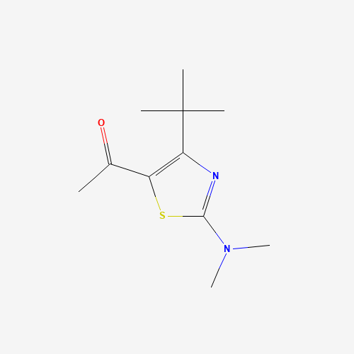 1-[4-tert-butyl-2-(dimethylamino)-1,3-thiazol-5-yl]ethanone (CAS: 118134-26-2) - Related Chemical Product