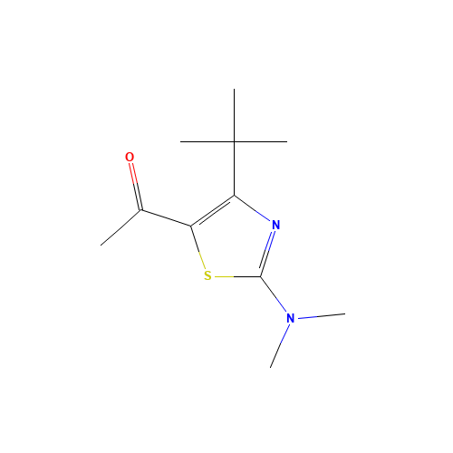 1-[4-tert-butyl-2-(dimethylamino)-1,3-thiazol-5-yl]ethanone (CAS: 118134-26-2) - Related Chemical Product