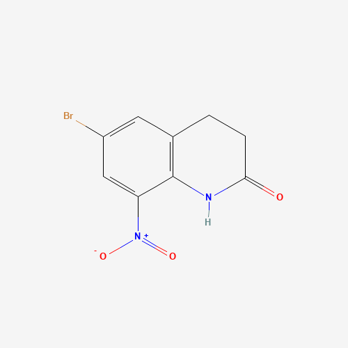 6-bromo-8-nitro-3,4-dihydro-1H-quinolin-2-one (CAS: 858213-76-0) - Chemical Structure and Molecular Formula 