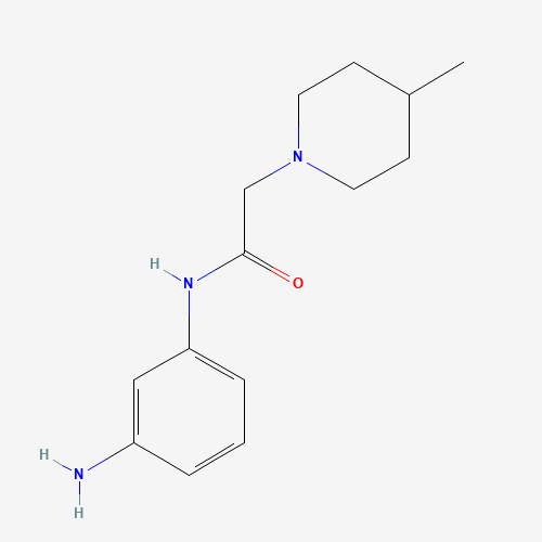 N-(3-aminophenyl)-2-(4-methylpiperidin-1-yl)acetamide (CAS: 937634-21-4) - Chemical Structure and Molecular Formula 
