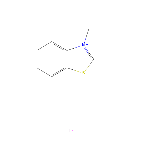 2,3-dimethyl-1,3-benzothiazol-3-ium;iodide (CAS: 2785-06-0) - Chemical Structure and Molecular Formula 