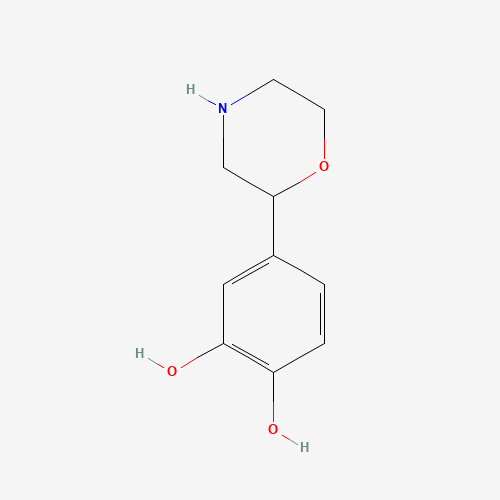 4-morpholin-2-ylbenzene-1,2-diol (CAS: 54826-84-5) - Chemical Structure and Molecular Formula 