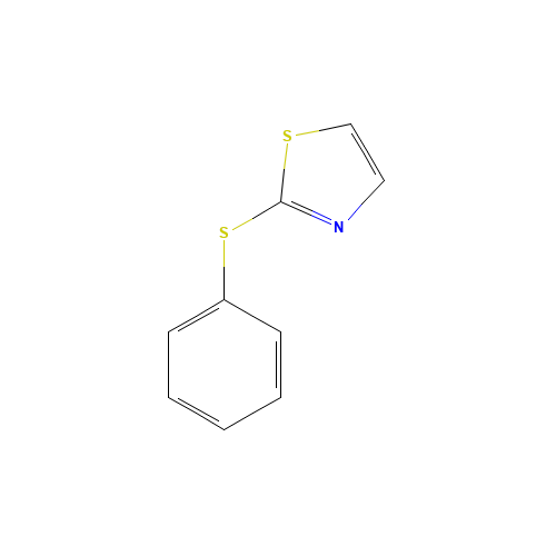 2-phenylsulfanyl-1,3-thiazole (CAS: 33342-67-5) - Chemical Structure and Molecular Formula 
