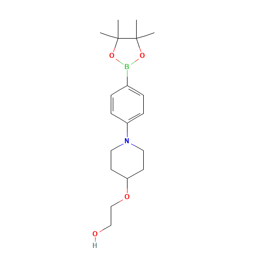 2-[1-[4-(4,4,5,5-tetramethyl-1,3,2-dioxaborolan-2-yl)phenyl]piperidin-4-yl]oxyethanol (CAS: 1415794-29-4) - Related Chemical Product