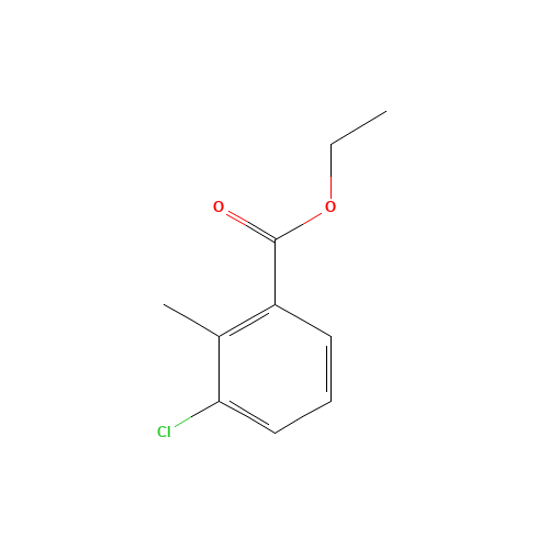 ethyl 3-chloro-2-methylbenzoate (CAS: 56427-71-5) - Chemical Structure and Molecular Formula 