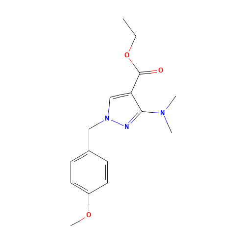ethyl 3-(dimethylamino)-1-[(4-methoxyphenyl)methyl]pyrazole-4-carboxylate (CAS: 1235314-17-6) - Related Chemical Product