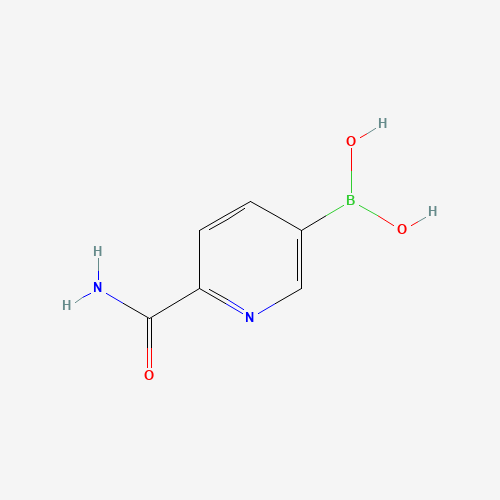 (6-carbamoylpyridin-3-yl)boronic acid (CAS: 1164100-82-6) - Chemical Structure and Molecular Formula 