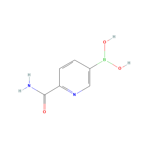 (6-carbamoylpyridin-3-yl)boronic acid (CAS: 1164100-82-6) - Chemical Structure and Molecular Formula 