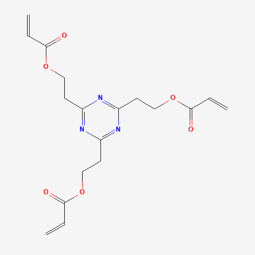 2-[2,4,6-trioxo-3,5-bis(2-prop-2-enoyloxyethyl)-1,3,5-triazinan-1-yl]ethyl prop-2-enoate (CAS: 67893-00-9) - Chemical Structure and Molecular Formula 