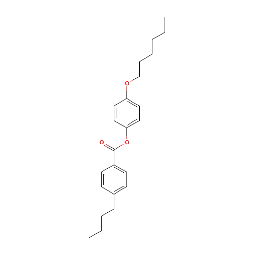 (4-hexoxyphenyl) 4-butylbenzoate (CAS: 38454-28-3) - Chemical Structure and Molecular Formula 