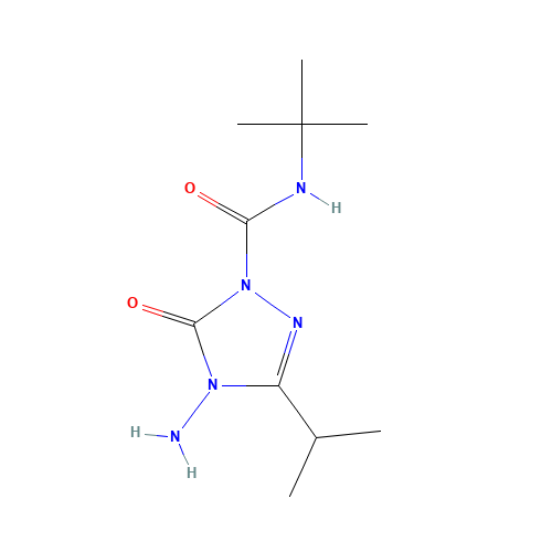 4-amino-N-tert-butyl-5-oxo-3-propan-2-yl-1,2,4-triazole-1-carboxamide (CAS: 129909-90-6) - Related Chemical Product