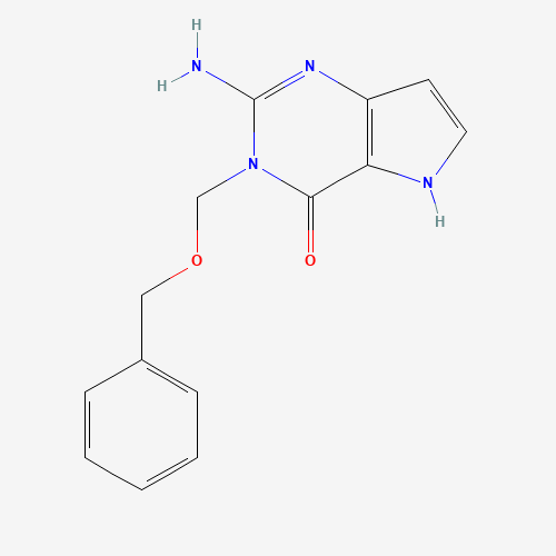 2-amino-3-(phenylmethoxymethyl)-5H-pyrrolo[3,2-d]pyrimidin-4-one (CAS: 518316-55-7) - Chemical Structure and Molecular Formula 