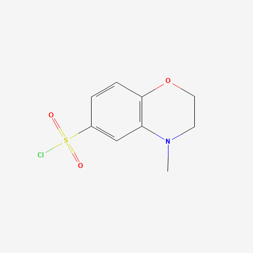 4-methyl-2,3-dihydro-1,4-benzoxazine-6-sulfonyl chloride (CAS: 892948-94-6) - Chemical Structure and Molecular Formula 