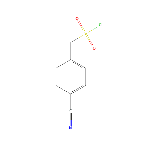 (4-cyanophenyl)methanesulfonyl chloride (CAS: 56105-99-8) - Chemical Structure and Molecular Formula 