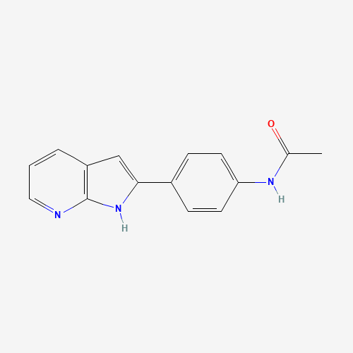 N-[4-(1H-pyrrolo[2,3-b]pyridin-2-yl)phenyl]acetamide (CAS: 1346526-20-2) - Chemical Structure and Molecular Formula 