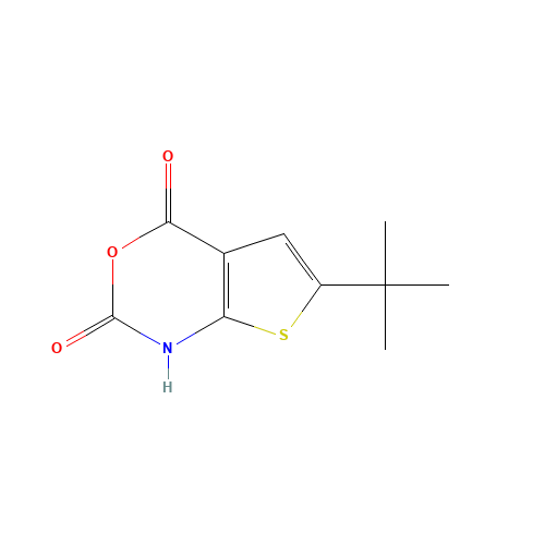 6-tert-butyl-1H-thieno[2,3-d][1,3]oxazine-2,4-dione (CAS: 890664-87-6) - Chemical Structure and Molecular Formula 