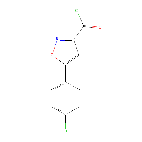 5-(4-chlorophenyl)-1,2-oxazole-3-carbonyl chloride (CAS: 50872-45-2) - Chemical Structure and Molecular Formula 