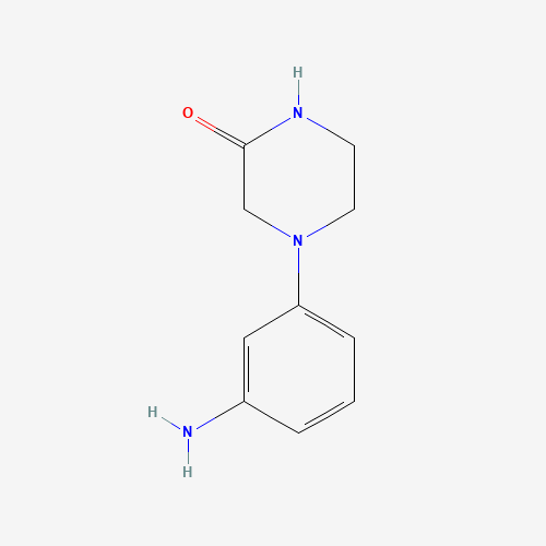 4-(3-aminophenyl)piperazin-2-one (CAS: 1094352-46-1) - Chemical Structure and Molecular Formula 