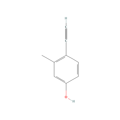 4-ethynyl-3-methylphenol (CAS: 408319-96-0) - Chemical Structure and Molecular Formula 