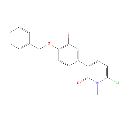 6-chloro-3-(3-fluoro-4-phenylmethoxyphenyl)-1-methylpyridin-2-one (CAS: 960299-34-7) - Related Chemical Product