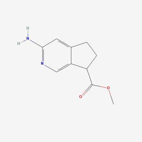 methyl 3-amino-6,7-dihydro-5H-cyclopenta[c]pyridine-7-carboxylate (CAS: 1374575-38-8) - Chemical Structure and Molecular Formula 
