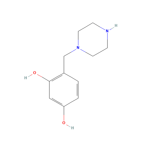 4-(piperazin-1-ylmethyl)benzene-1,3-diol (CAS: 917201-65-1) - Chemical Structure and Molecular Formula 