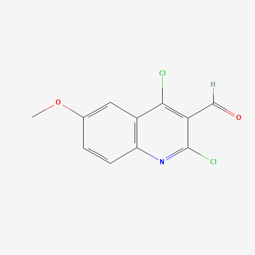2,4-dichloro-6-methoxyquinoline-3-carbaldehyde (CAS: 151772-24-6) - Chemical Structure and Molecular Formula 