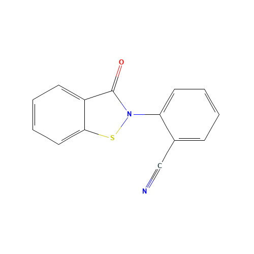 2-(3-oxo-1,2-benzothiazol-2-yl)benzonitrile (CAS: 78471-88-2) - Chemical Structure and Molecular Formula 