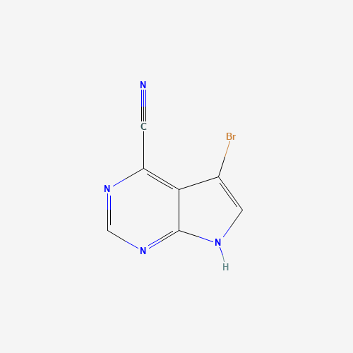 5-bromo-7H-pyrrolo[2,3-d]pyrimidine-4-carbonitrile (CAS: 1168106-92-0) - Chemical Structure and Molecular Formula 