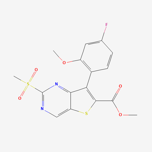 methyl 7-(4-fluoro-2-methoxyphenyl)-2-methylsulfonylthieno[3,2-d]pyrimidine-6-carboxylate (CAS: 1462950-09-9) - Related Chemical Product