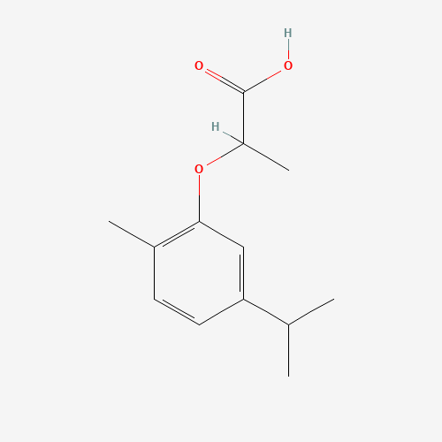 2-(2-methyl-5-propan-2-ylphenoxy)propanoic acid (CAS: 926189-79-9) - Chemical Structure and Molecular Formula 