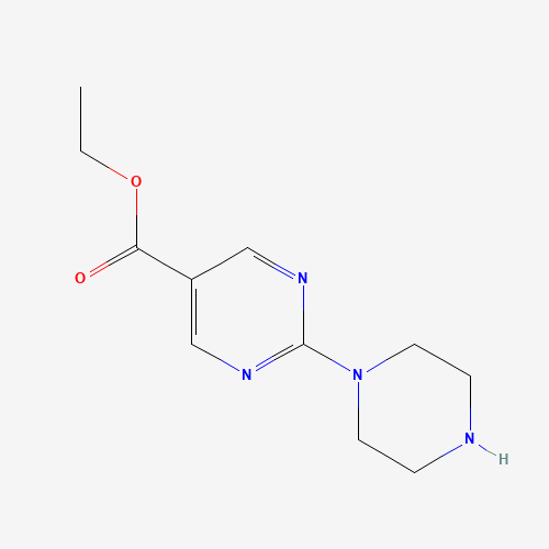 ethyl 2-piperazin-1-ylpyrimidine-5-carboxylate (CAS: 603965-77-1) - Chemical Structure and Molecular Formula 