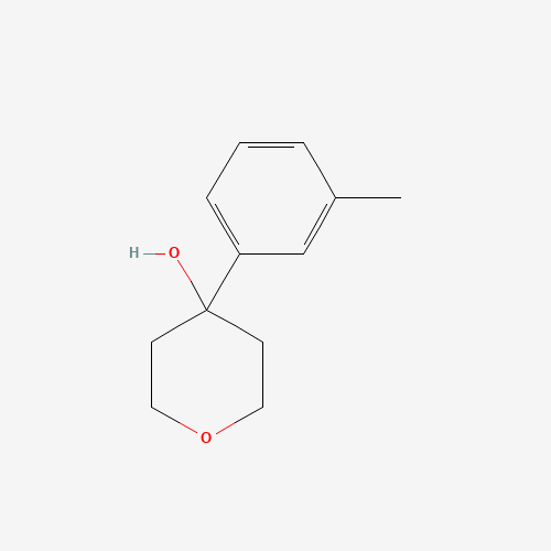 4-(3-methylphenyl)oxan-4-ol (CAS: 145127-34-0) - Chemical Structure and Molecular Formula 