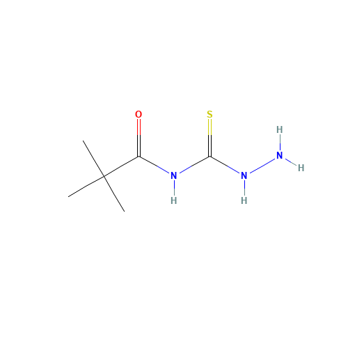 N-(aminocarbamothioyl)-2,2-dimethylpropanamide (CAS: 914347-05-0) - Chemical Structure and Molecular Formula 