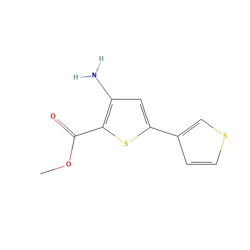 methyl 3-amino-5-thiophen-3-ylthiophene-2-carboxylate (CAS: 175137-07-2) - Chemical Structure and Molecular Formula 
