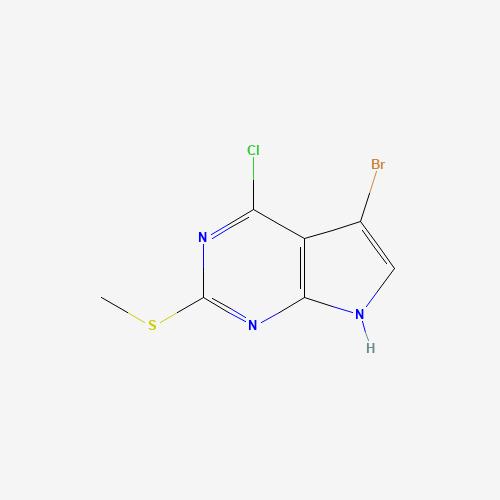 5-bromo-4-chloro-2-methylsulfanyl-7H-pyrrolo[2,3-d]pyrimidine (CAS: 183274-54-6) - Chemical Structure and Molecular Formula 