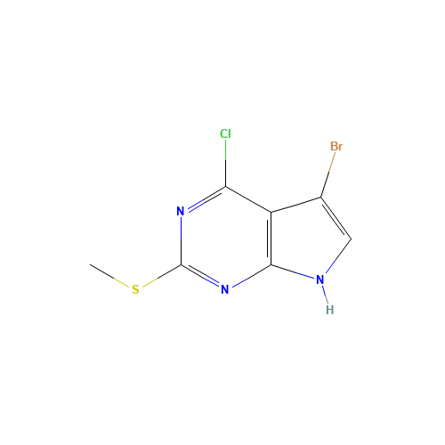 5-bromo-4-chloro-2-methylsulfanyl-7H-pyrrolo[2,3-d]pyrimidine (CAS: 183274-54-6) - Related Chemical Product