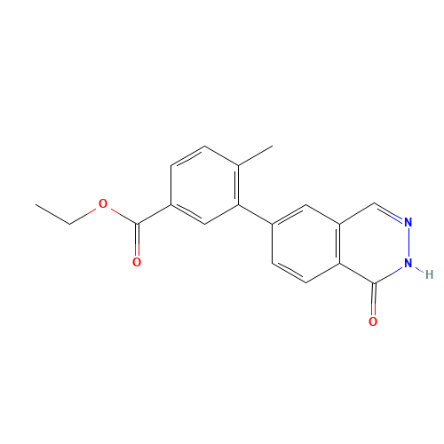 ethyl 4-methyl-3-(1-oxo-2H-phthalazin-6-yl)benzoate (CAS: 909186-07-8) - Chemical Structure and Molecular Formula 